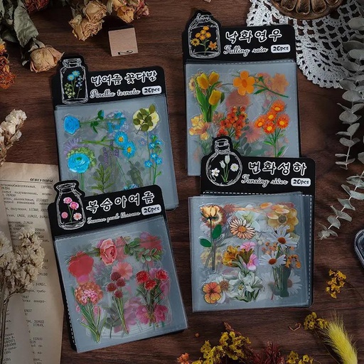 [HQAY] Sticker diseño de flores 20pc