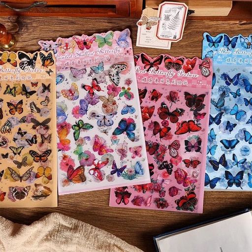 [DYJY] Sticker de mariposas y flores pvc