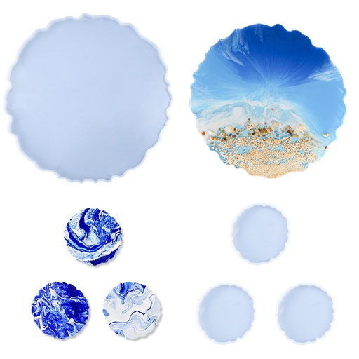 [DJ-1079] Molde de silicona circular borde irregular 335*330mm