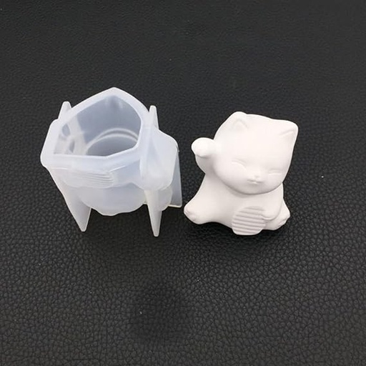 [dy087] Molde de silicona gato de la suerte 6*7cm
