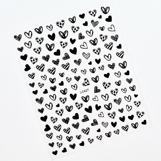 [31965] Sticker de corazon negro