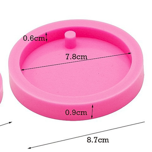 [32001] Molde de silicona colgante circular 8.8cm