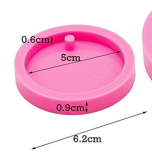 [32002] Molde de silicona colgante circular 5.8cm