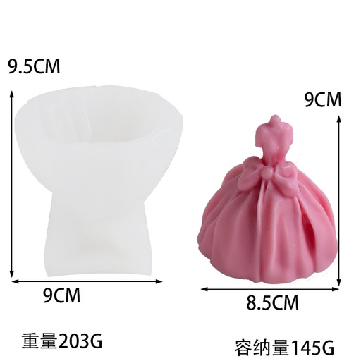 [32011] Molde de silicona diseño de vestido 9.5*9cm