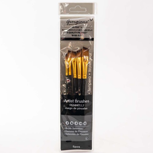 [G-5040A] Set de pincel punta angular 5pc GIORGIONE
