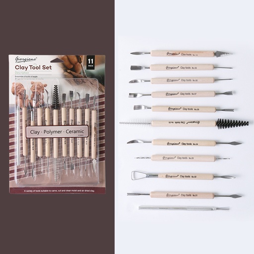 [G-Y0001] Juego de herramienta moldeadores 11PC GIORGIONE