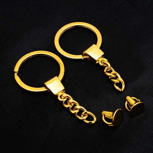 [DJ-2260] Accesorio para llavero dorado 5PC