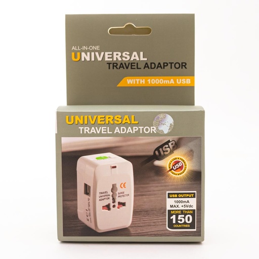 [32152] Enchufe adaptador universal con cargador U