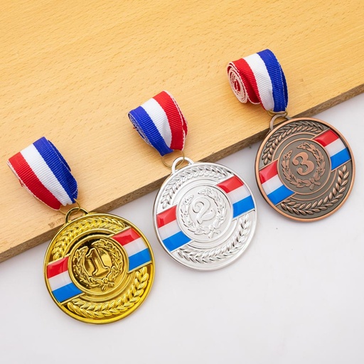 [32160] Medalla metalica con bandera (puesto 1.2.3)
