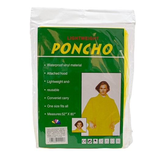 [111104] Piloto poncho descartable para lluvia