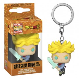 FUNKO POP KEYCHAIN DRAGON BALL SUPER TRUNKS SUPER SAIYAN W/SWORD 59523
