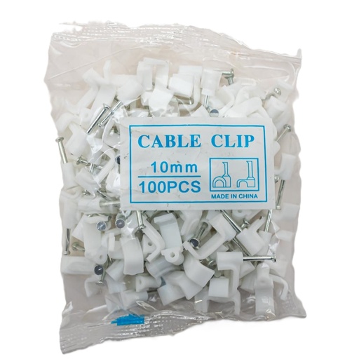 [32305] Grapa para cable cuadrado 10mm 100pc