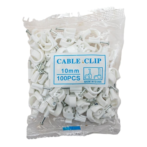 [32309] Grapa para cable redondo 10mm 100pc