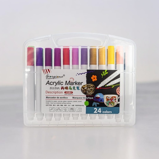 [G-AM24] Pincel acrílico 24pc giorgione