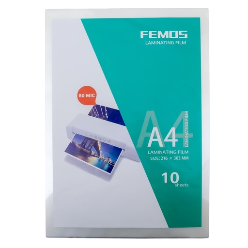 [32319] Film para laminar 80 micras A4 216*303mm 10 hojas
