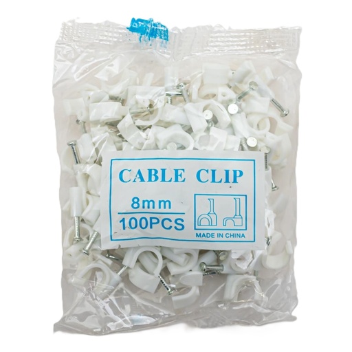 [32308] Grapa para cable redondo 8mm 100pc