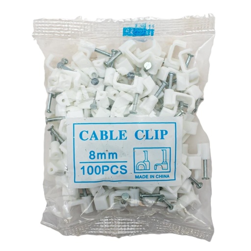 [32304] Grapa para cable cuadrado 8mm 100pc