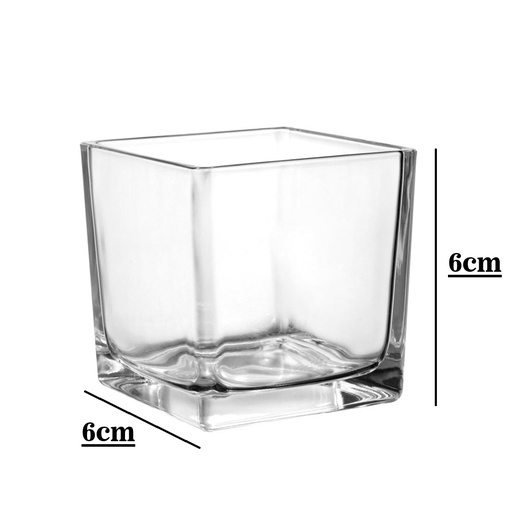 [32454] Frasco de vidrio cuadrado 6*6cm 135ml