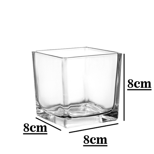 [32455] Frasco de vidrio cuadrado 8*8cm 300ml