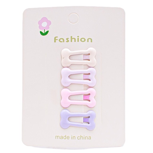 [32428] Hebilla tictac tono pastel 4 piezas