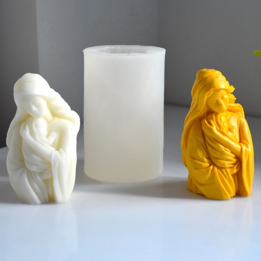 [32405] Molde de silicona vela Madonna y bebe 12.5*8cm