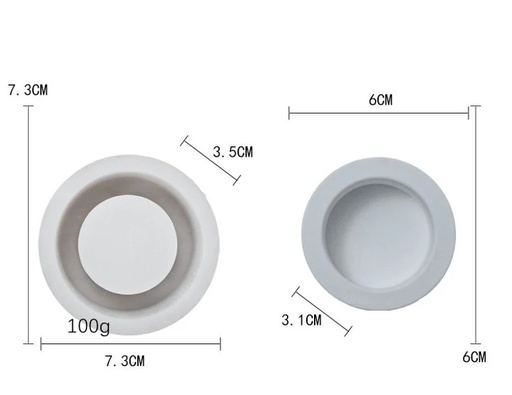 [32390] Molde de silicona porta vela 1 orificio 3.5*7.3cm