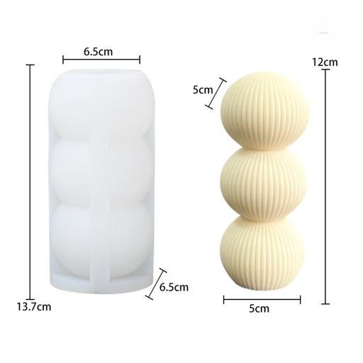 [32394] Molde de silicona forma pilar acanalado 13.7*6.5cm