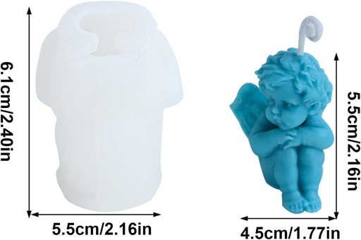 [32408] Molde de silicona vela forma ángel 6.1*5.5cm