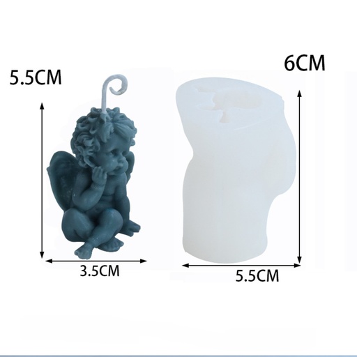 [32409] Molde de silicona vela forma ángel 5.5*3.5cm
