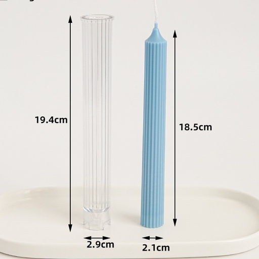 [MA0114] Molde acrílico tubo acanalado 19.4*2.9cm