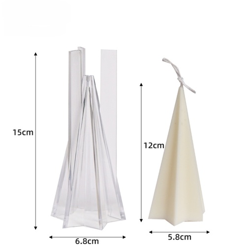 [MA0121] Molde acrílico cono de estrella hexagonal 15*6.8cm