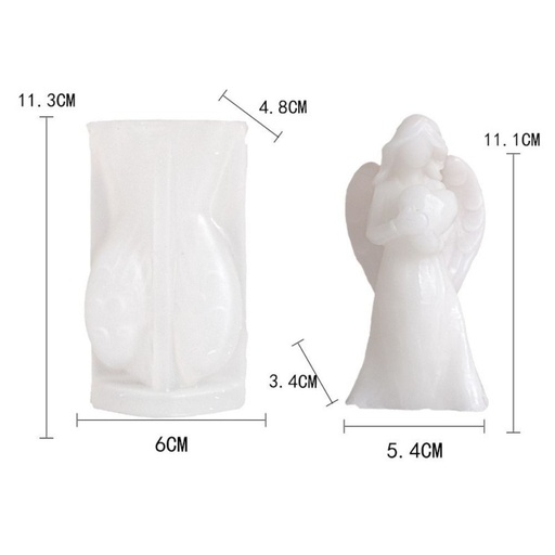 [32412] Molde de silicona forma ángel con corazón 11*6.5cm