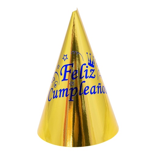 [32680] Bonete dorado feliz cumpleaños
