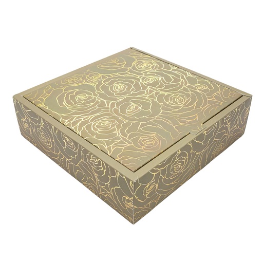 [32643] Caja diseño rosa 25*25*7.5cm 12 piezas
