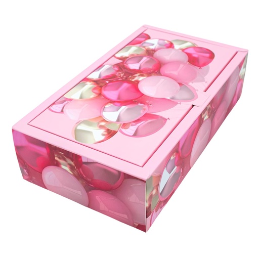 [32645] Caja rectangular diseño globo 25*14*7cm 12 piezas