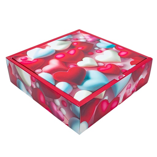 [32640] Caja diseño corazón 25*25*7.5cm 12 piezas