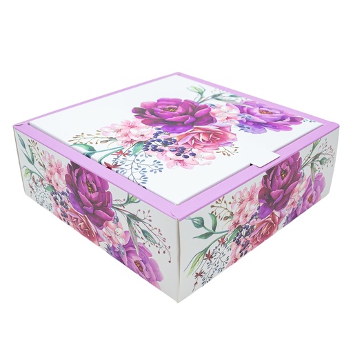 [32642] Caja diseño flor 20*20*7cm 12 piezas