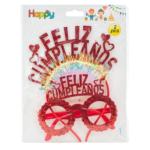 [32682] Lente y vincha feliz cumpleaños