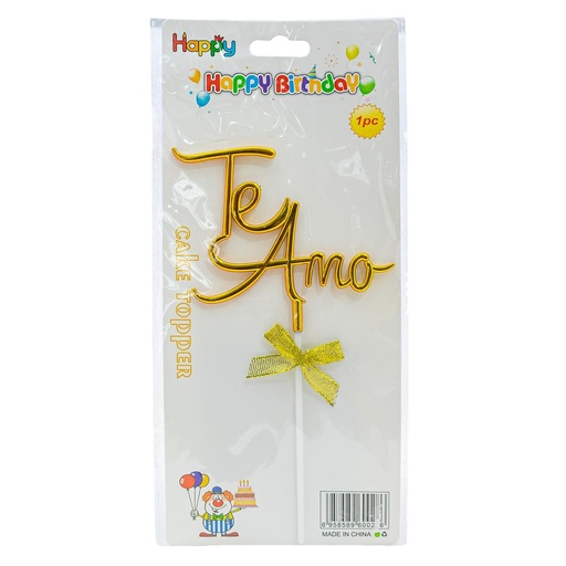 [32685] Topper de plástico TE AMO