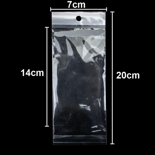 [32639] Bolsita OPP con agujero adhesiva 20*7cm 100 piezas