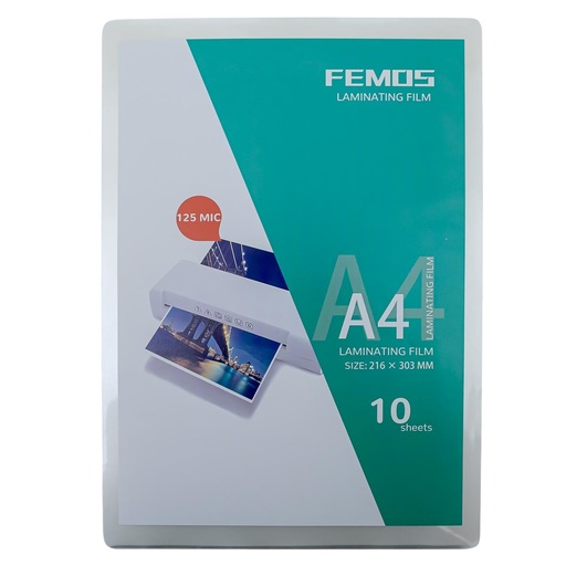 [32844] Film para laminar 125 micras A4 216*303mm 10 hojas