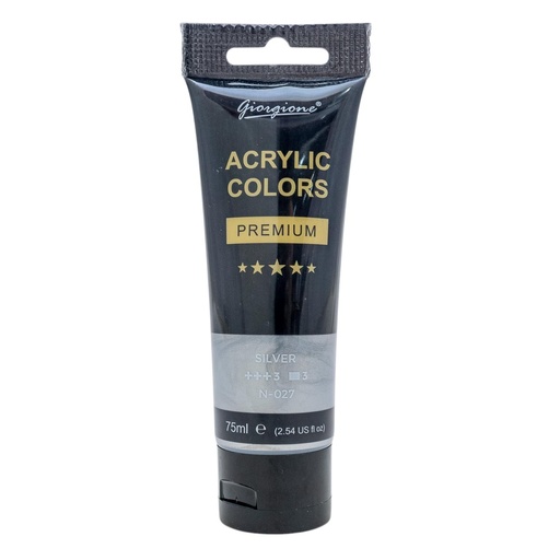 [G-AC75-27] Pintura acrílica plata 75ml GIORGIONE