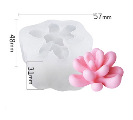 [MS0112] Molde de silicona suculenta 57*48mm
