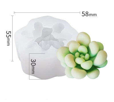 [MS0113] Molde de silicona suculenta 58*55mm