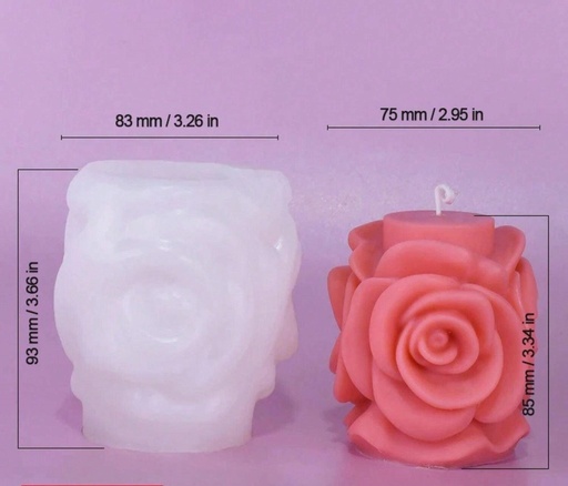 [MS0120] Molde de silicona cilindro rosa 93*90mm