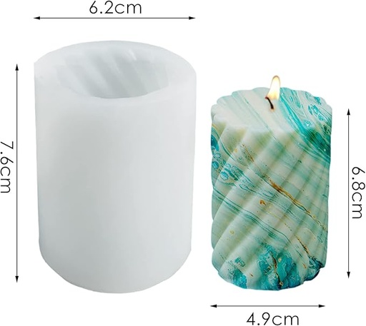 [MS0122] Molde de silicona cilíndrico borde espira 76*62mm