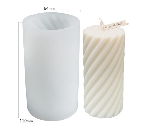 [MS0123] Molde de silicona cilíndrico borde espiral 110*64mm