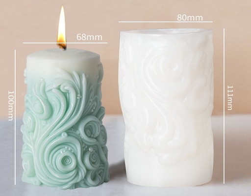 [MS0128] Molde de silicona cilíndrico borde espiral 111*90mm
