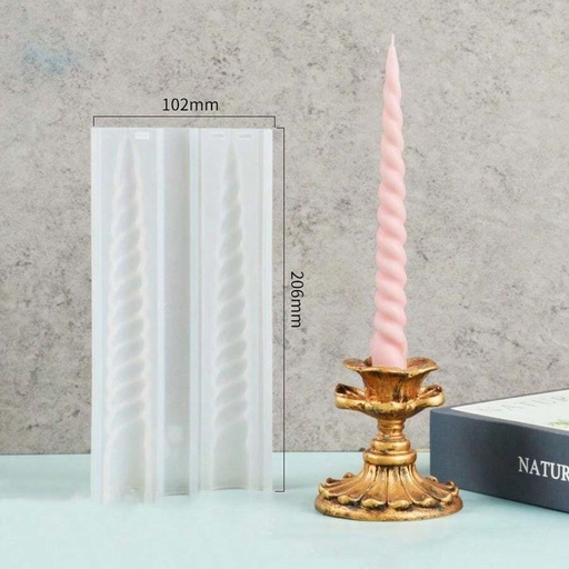 [MS0136] Molde de silicona vela diseño espiral 206*120mm