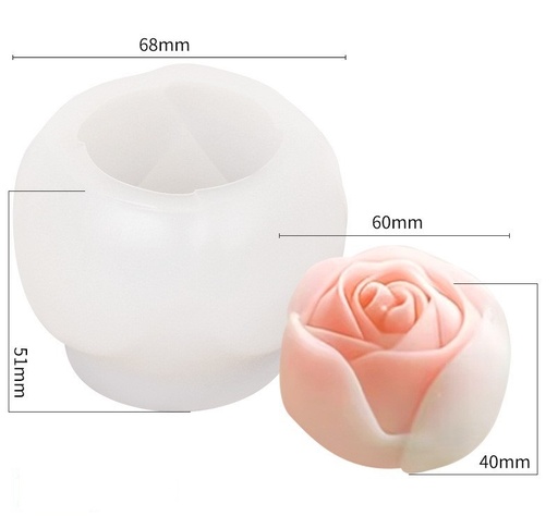 [MS0138] Molde de silicona rosa 68*51mm